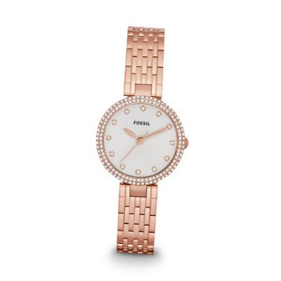 Fossil ES3347 Olive Analog Display Analog Quartz Rose Gold