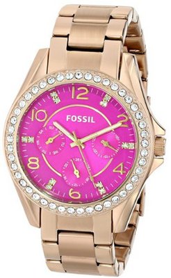 Fossil ES3507 Riley Analog Display Analog Quartz Gold