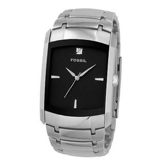Fossil Fossil Three-Hand Stainless Steel Dlack Dial Dress