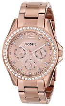 Fossil Quartz Rosegold Gem Dial Rosegold Band - ES2811