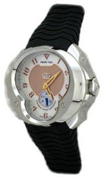 Franc Vila: Automatic Classic , 8qa DHES 4.01 (Stainless Steel Case / White Mother of Pearl Dial / Black Rubber Strap)