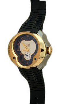 Franc Vila: Automatic Grand Sport , 8qa TIRG 4.09 (Titanium/Rose Gold Case / Black carbon fiber Dial / Black Rubber Strap)