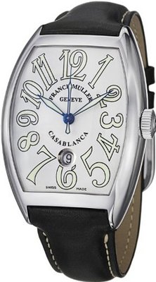Franck Muller Casablanca Date Black Leather Strap Automatic 8880 C DT SS