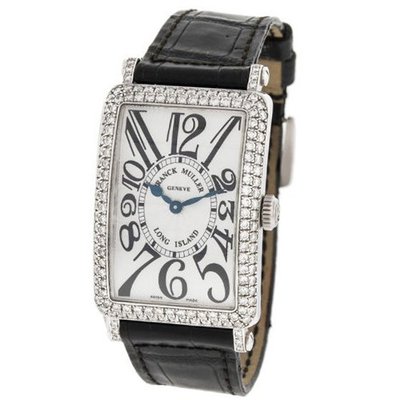 Franck Muller Geneve Long Island 952 QZ D 18K White Gold Factory Diamonds Quartz
