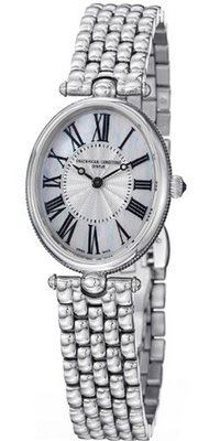 Frederique Constant Art Deco Silver Dial Black Stain Ladies FC-200MPW2V6B