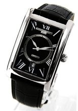 Frederique Constant Carree Automatic Black Dial Black Leather Strap 303BS4C26