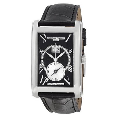 Frederique Constant Classics Carree Black Dial Black Leather Strap FC-325BS4C26
