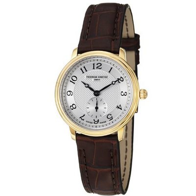 Frederique Constant FC-235AS1S5 Slim Line Dark Brown Leather Strap