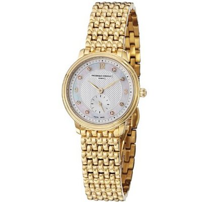 Frederique Constant FC-235MPWD1S5B Slim Line Yellow Goldtone Stainless Steel