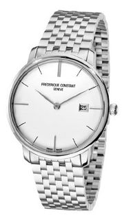 Frederique Constant FC-306S4S6B Curved Index Silver Dial