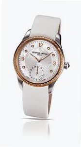Frederique Constant Maxime White Dial White Textile Strap Ladies 700MPWD3MDZ9