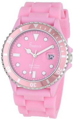 Freelook HA1433-5 Sea Diver Jelly Pink Silicone Band with Pink Dial