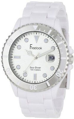 Freelook HA1437-9C Sea Diver White Silver Dial Silver Bezel