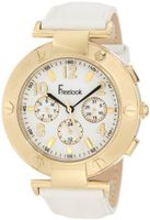 Freelook HA1635G-9 Band Shiny White Chronograph Dial Gold Case