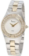 Freelook HA2082G-3 Silver-Gold Band Swarovski Bezel
