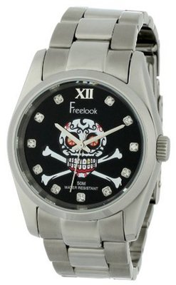Freelook HA5304-1C Viceroy Skull Black Dial Stainless-Steel Case and Bracelet