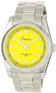 Freelook HA5304-7 Viceroy Yellow Dial Stainless-Steel Case and Bracelet CZ Markers