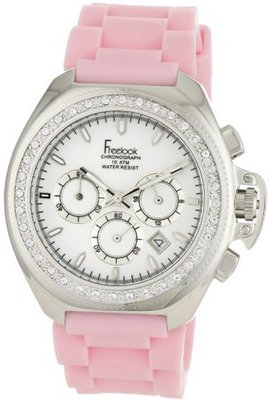 Freelook HA6303-5X Aquamarina Iii Pink Band White Dial and Swarovski Bezel