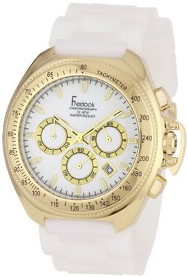 Freelook HA6303G-9A Aquamarina Iii White Band and Gold Case White Dial