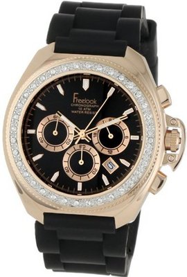 Freelook HA6303RG-1X Aquamarina III Black Silicone Swarovski Bezel