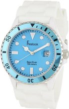 Freelook Unisex HA1433-6H "Sea Diver" White Silicone with Blue Dial Sport