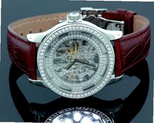 Freeze Unisex Diamond with Leather Band 1.00 CT