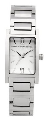 French Connection FC1024S Classic Square Silver Metal