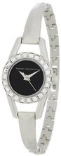 French Connection FC1038B Stainless Steel Bracelet Round Case Czech Crystals