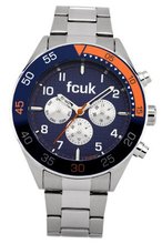 French Connection Quartz with Blue Dial Analogue Display and Silver Stainless Steel Bracelet FC1115U