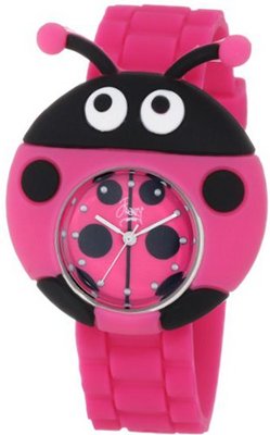 Frenzy Kids' FR2003 Ladybug Critter Face With Magenta Rubber Band