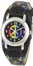 Frenzy Kids' FR274 Round Peace Black Strap