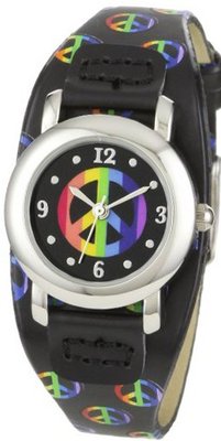 Frenzy Kids' FR274 Round Peace Black Strap