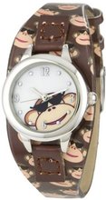 Frenzy Kids' FR290 Round Monkey Brown Strap