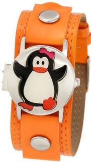 Frenzy Kids' FR319 Penguin Analog Orange Strap