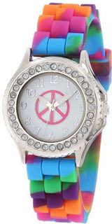 Frenzy Kids' FR778 Peace With Rhinestones Bezel