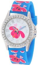Frenzy Kids' FR809B Dog Print Blue Analog Children's