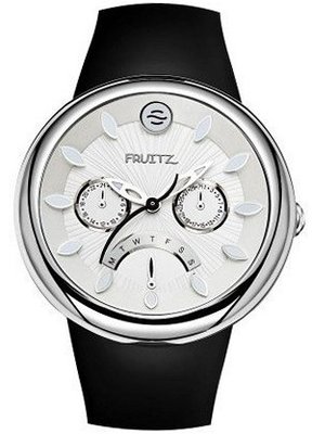 Fruitz Happy Hour White Dial Black Silicone Strap Ladies F43S-W-B