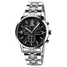 Casual Multifunctions es Quartz Luminous Pointers Mechanical Stainless Steel Wrist Black