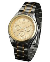 Golden Lines Multifunction es Quartz Full-automatic Stainless steel Business Wrist