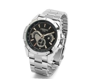 Sports series motormeters For es Quartz Mechanical Stainless steel Luminous Wrist Black