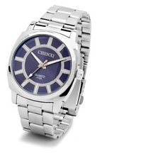 Youth Simple design es Luminous Quartz Mechanical Stainless steel Bracelet Wrist Blue