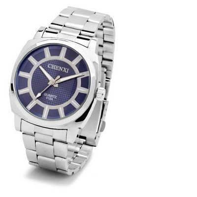 Youth Simple design es Luminous Quartz Mechanical Stainless steel Bracelet Wrist Blue