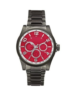 G by GUESS Gunmetal & Red Bracelet