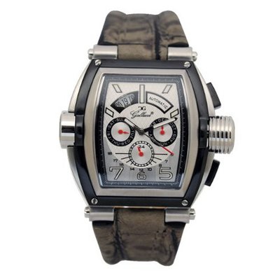 Gallucci Automatic White Dial 2 Tone Steel/IP Black Coating Case #WT23038AU/SS-L-PNP-WH