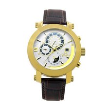 Gallucci Automatic White Dial IP Gold Coating Case #WT22448AU/SSL-G