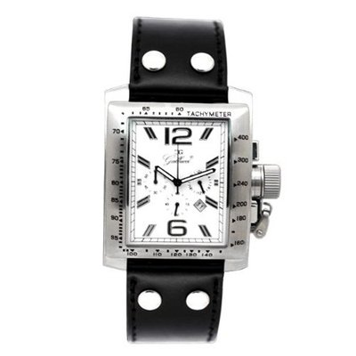 Gallucci Chronograph Quartz Steel Case White Dial Crown #WT22484CH/SSL-PK