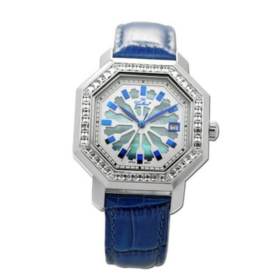 Gallucci Classic Swiss Quartz Steel With Swarovski Crystal Case #WT23386QZS/SS-L-BL