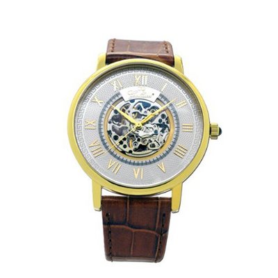 Gallucci Hand Winding Skeleton IP Gold Case #WT22825ME/SSL-GWB