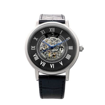 Gallucci Hand Winding Skeleton Steel Case Black Dial #WT22825ME/SSL-KK