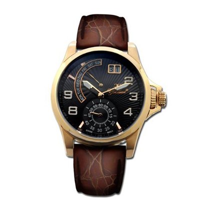 Gallucci Swiss Quartz IP Rose Gold Case #WT23319RE/SSLRG-KB